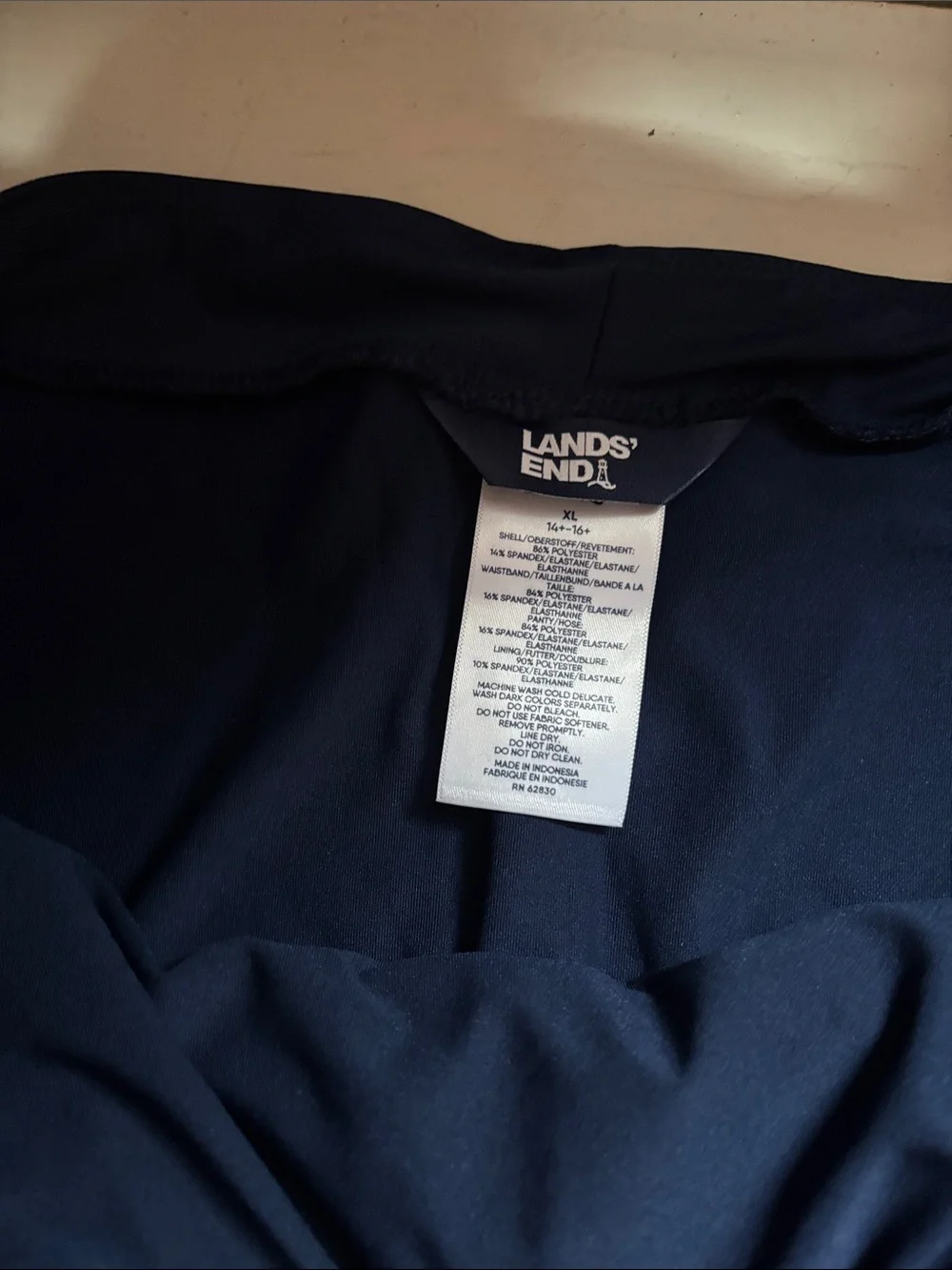 Lands' End Navy Kids Swim Trunks